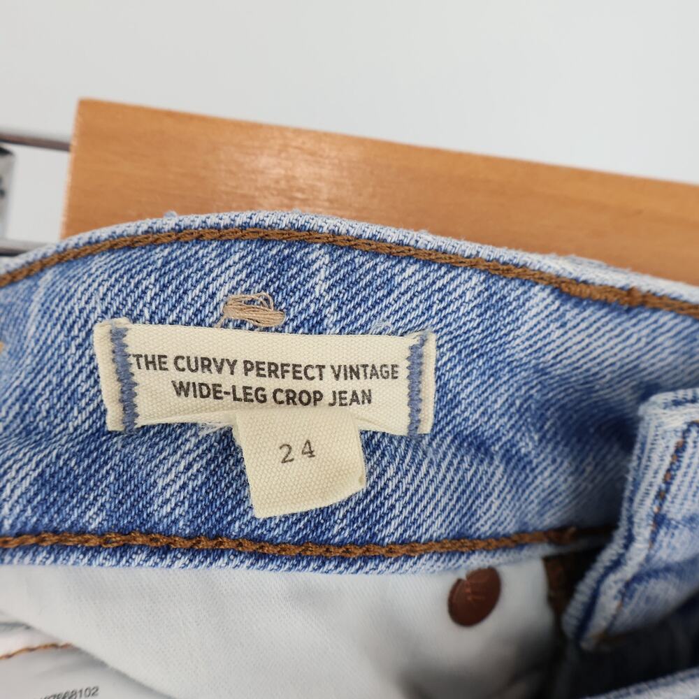 Madewell The Curvy Perfect Vintage Wide-Leg Crop Jean Altoona Wash Size 24 - Picture 4 of 7